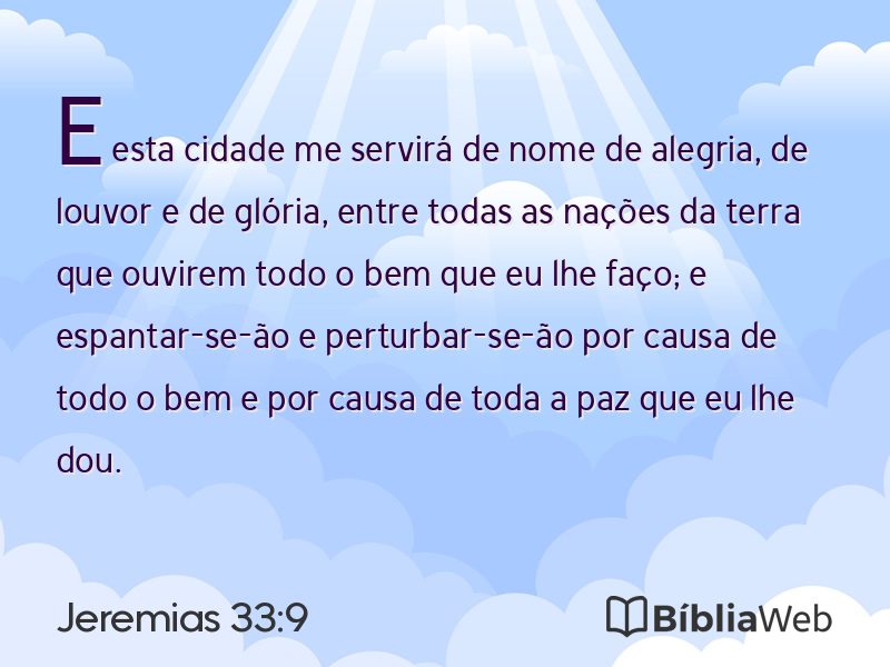 Jeremias 33:9 em imagem para compartilhar