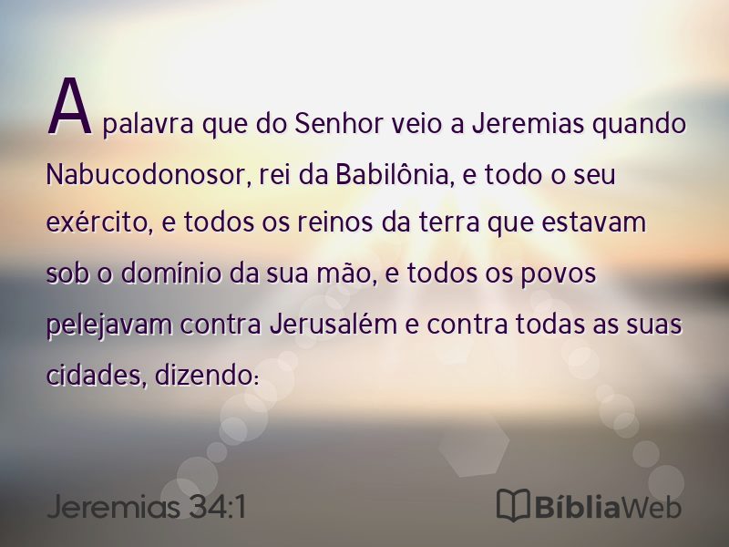 Jeremias 34:1 em imagem para compartilhar