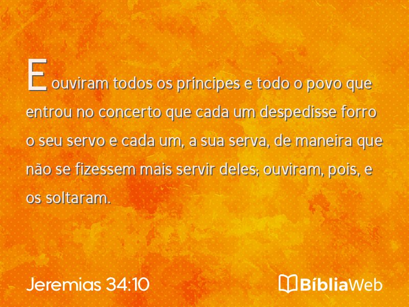 Jeremias 34:10 em imagem para compartilhar