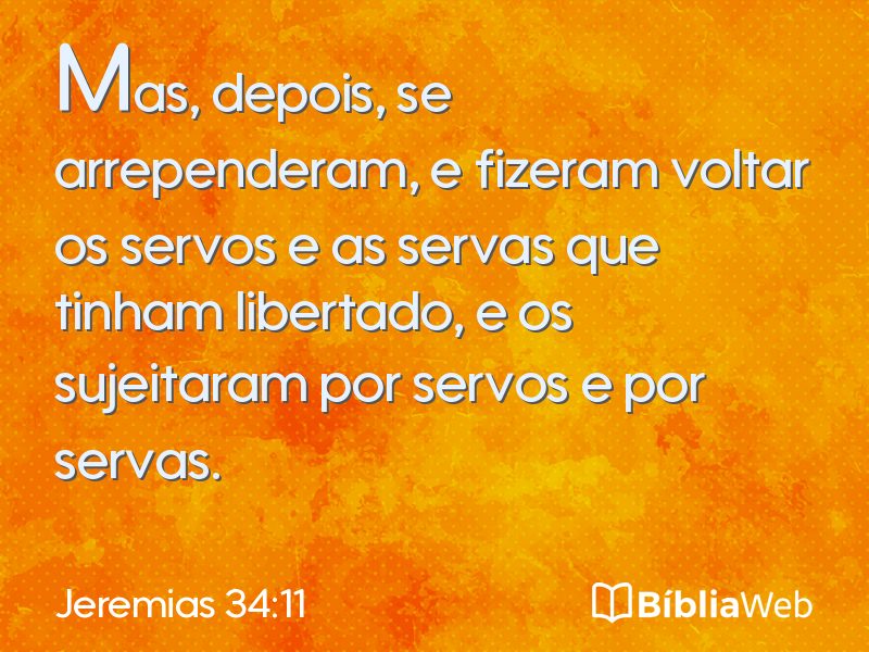 Jeremias 34:11 em imagem para compartilhar