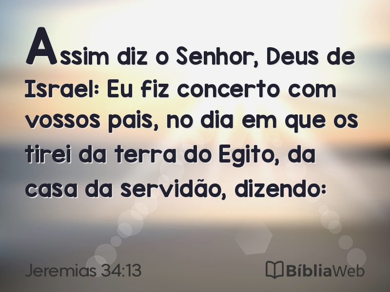 Jeremias 34:13 em imagem para compartilhar