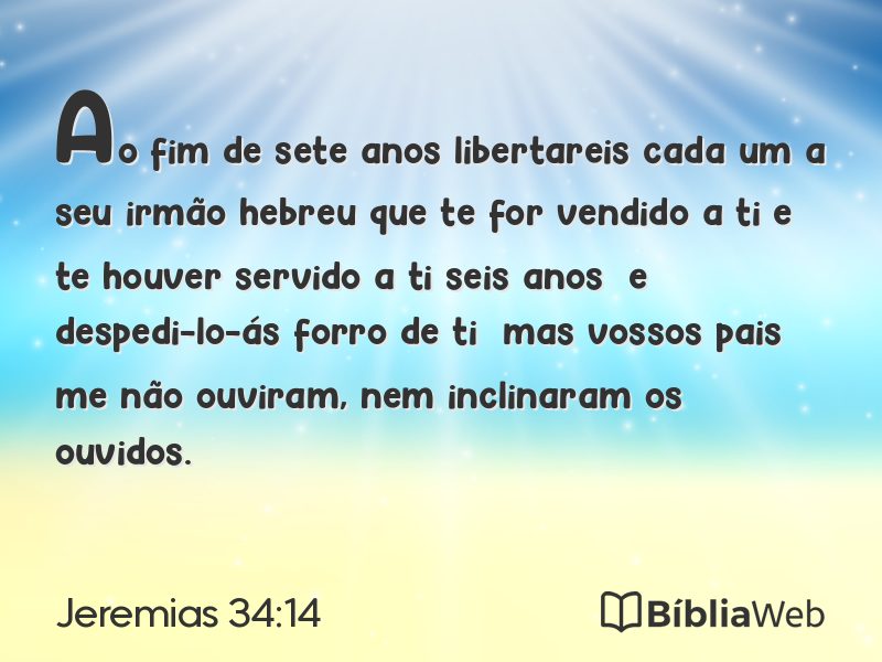 Jeremias 34:14 em imagem para compartilhar