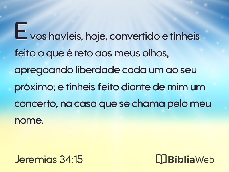 Jeremias 34:15 em imagem para compartilhar