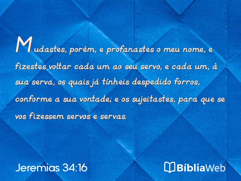 Jeremias 34:16 em imagem para compartilhar