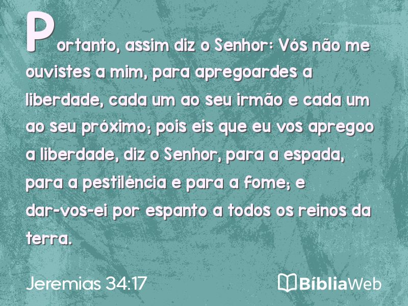 Jeremias 34:17 em imagem para compartilhar