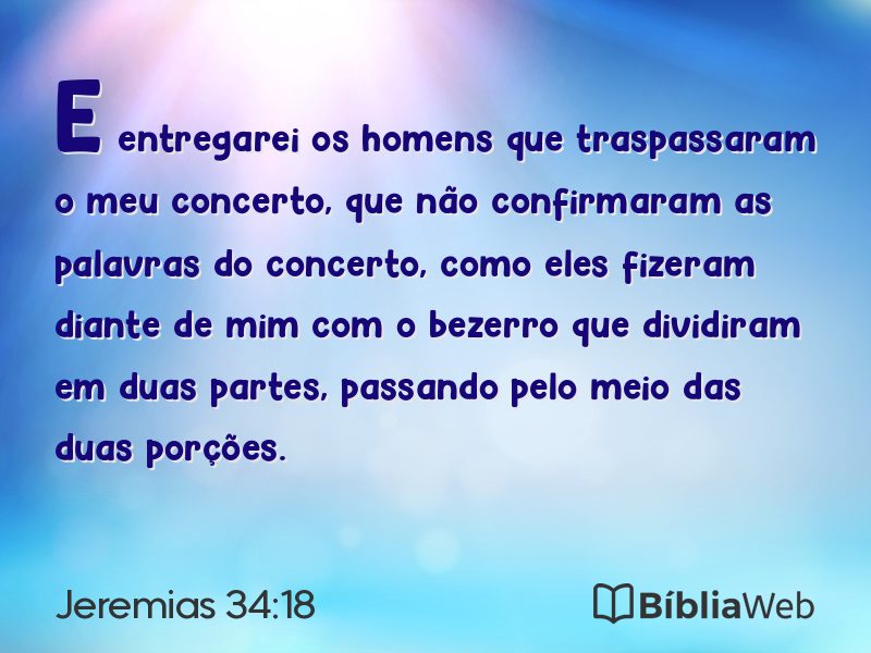Jeremias 34:18 em imagem para compartilhar