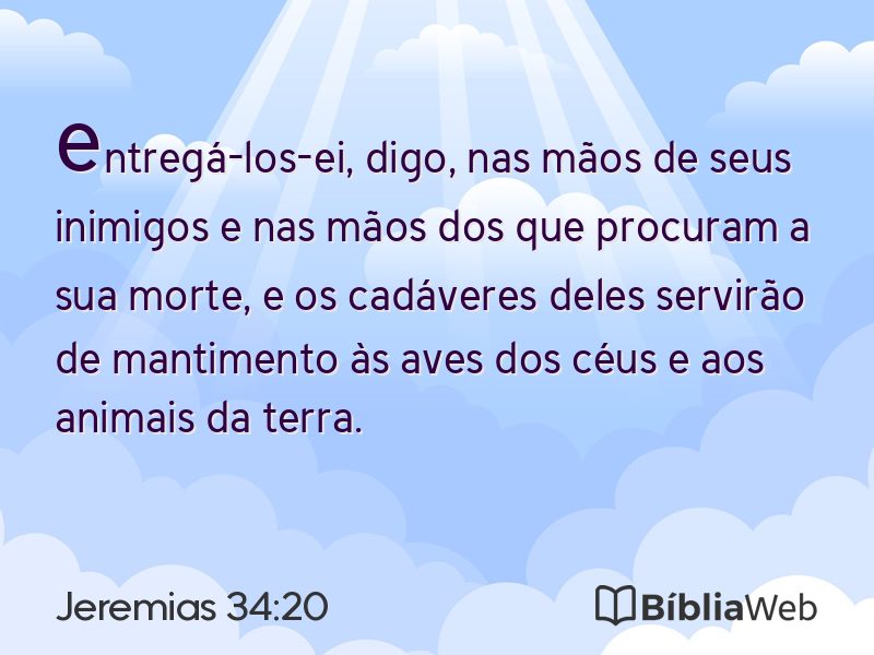 Jeremias 34:20 em imagem para compartilhar