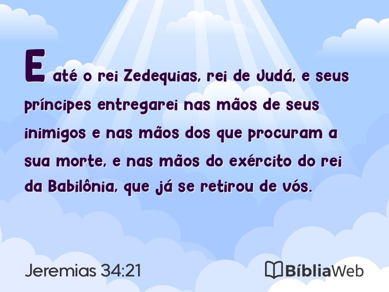 Jeremias 34:21 em imagem para compartilhar