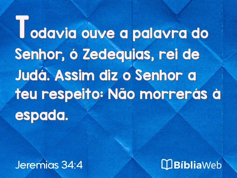 Jeremias 34:4 em imagem para compartilhar