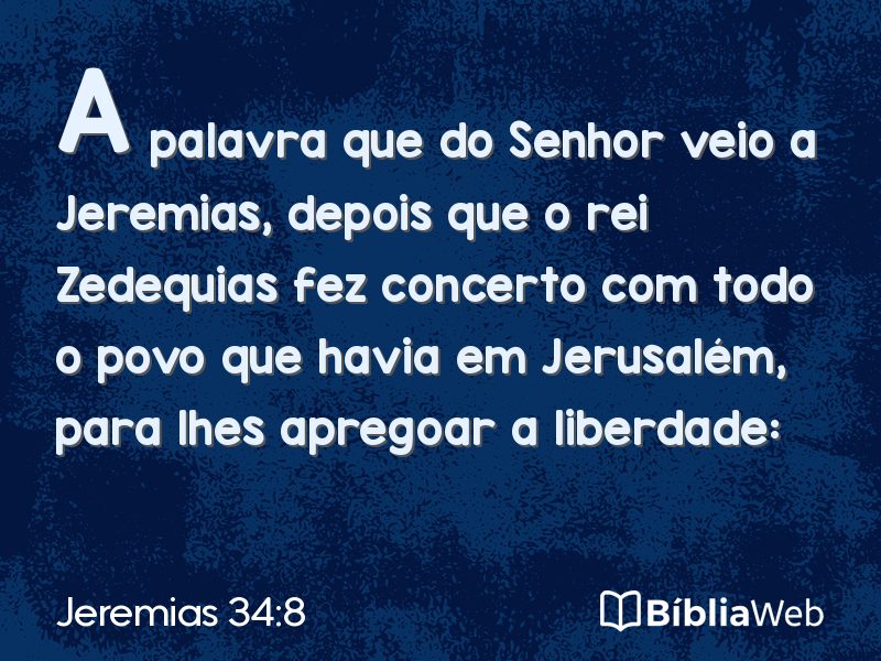 Jeremias 34:8 em imagem para compartilhar