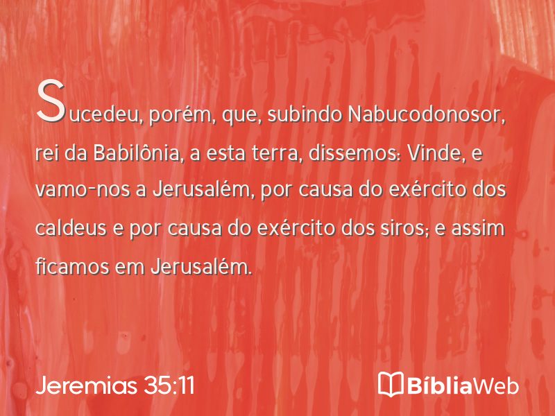 Jeremias 35:11 em imagem para compartilhar