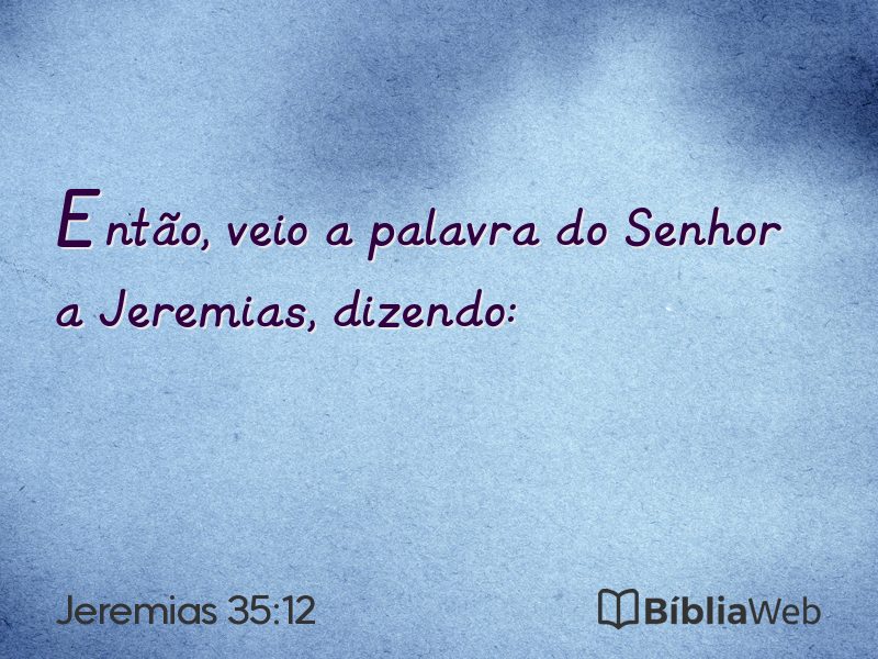 Jeremias 35:12 em imagem para compartilhar