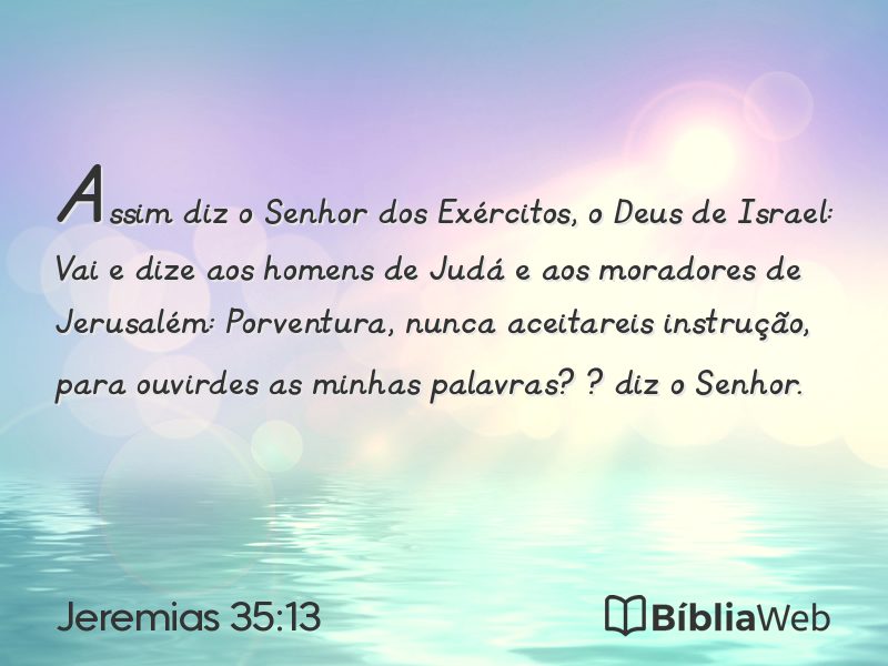 Jeremias 35:13 em imagem para compartilhar