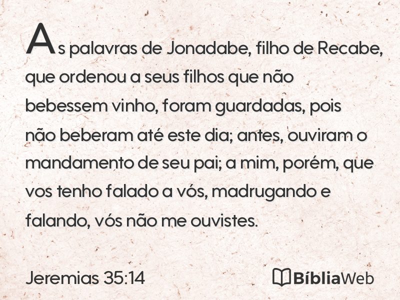 Jeremias 35:14 em imagem para compartilhar