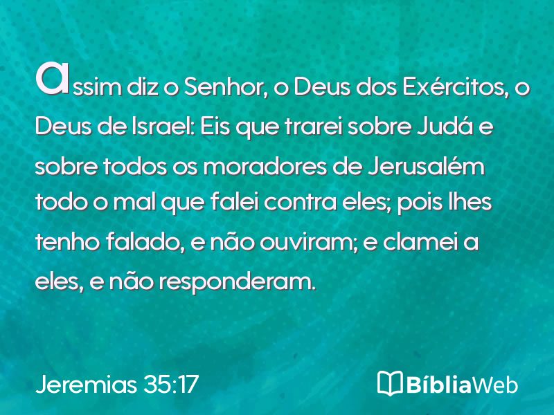 Jeremias 35:17 em imagem para compartilhar