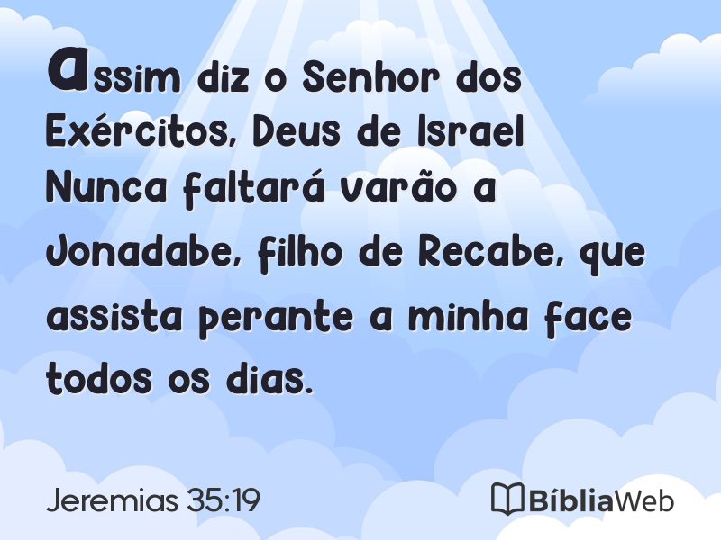 Jeremias 35:19 em imagem para compartilhar