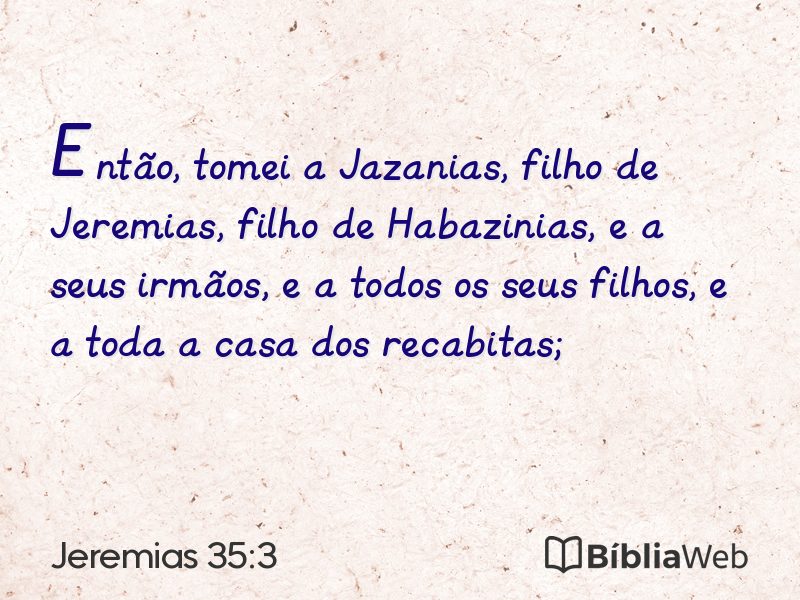 Jeremias 35:3 em imagem para compartilhar
