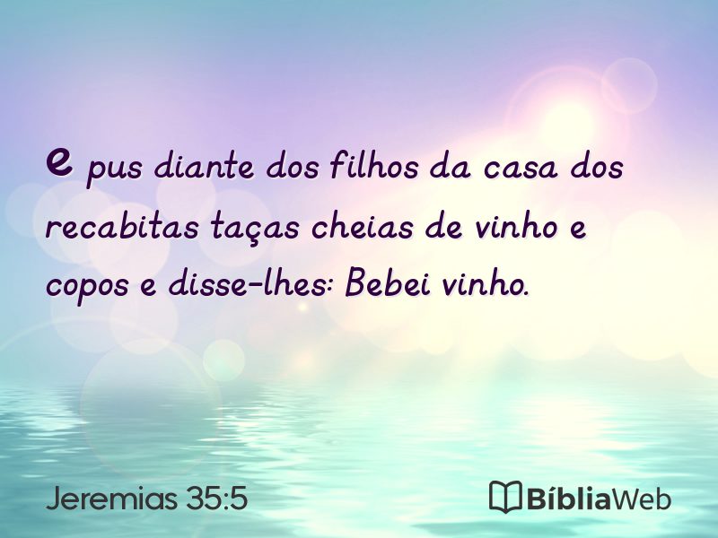 Jeremias 35:5 em imagem para compartilhar