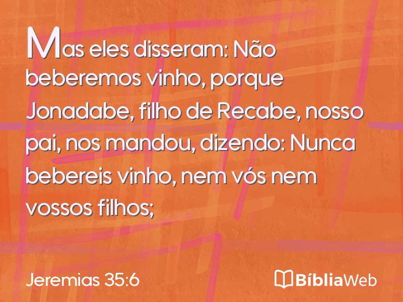 Jeremias 35:6 em imagem para compartilhar
