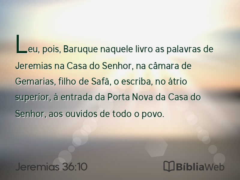 Jeremias 36:10 em imagem para compartilhar