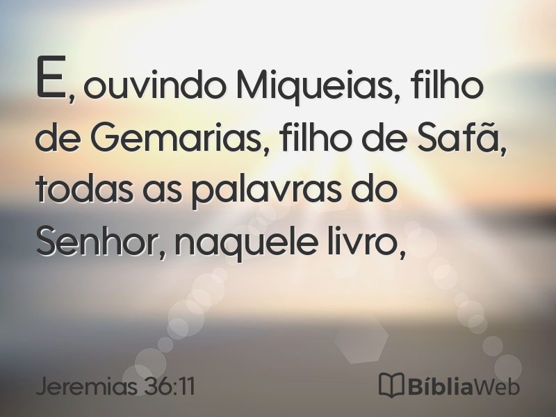 Jeremias 36:11 em imagem para compartilhar