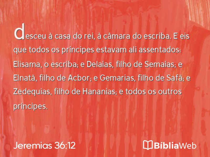 Jeremias 36:12 em imagem para compartilhar