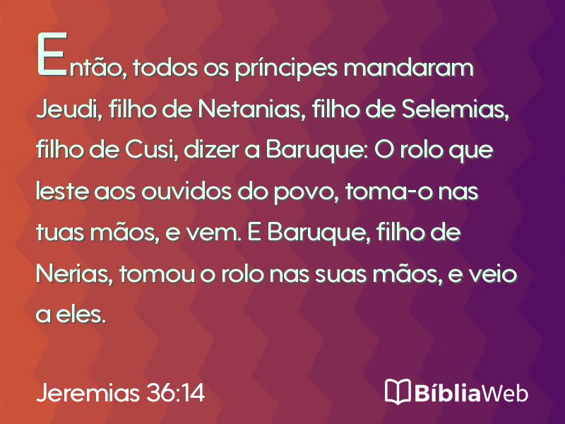 Jeremias 36:14 em imagem para compartilhar