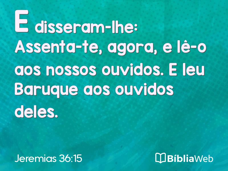 Jeremias 36:15 em imagem para compartilhar