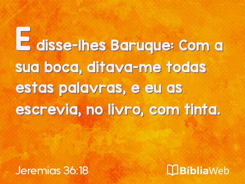 Jeremias 36:18 em imagem para compartilhar