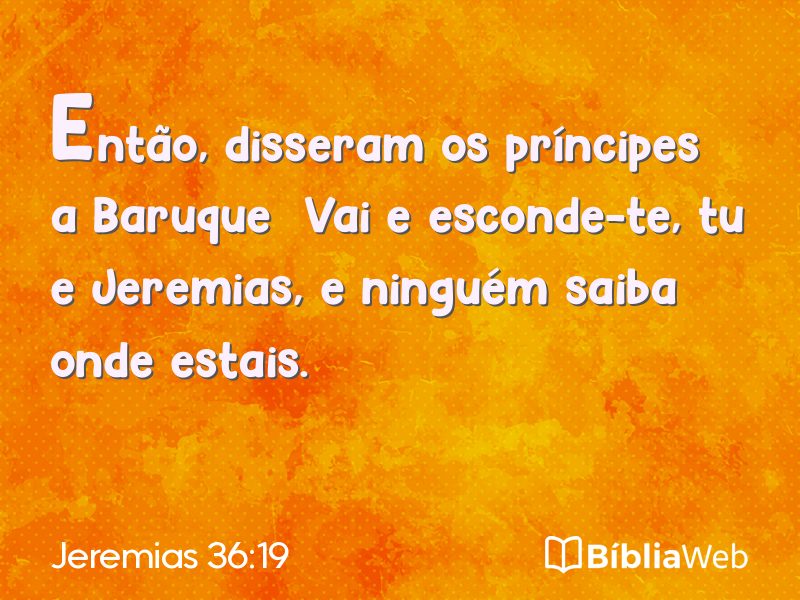 Jeremias 36:19 em imagem para compartilhar