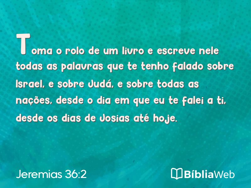 Jeremias 36:2 em imagem para compartilhar