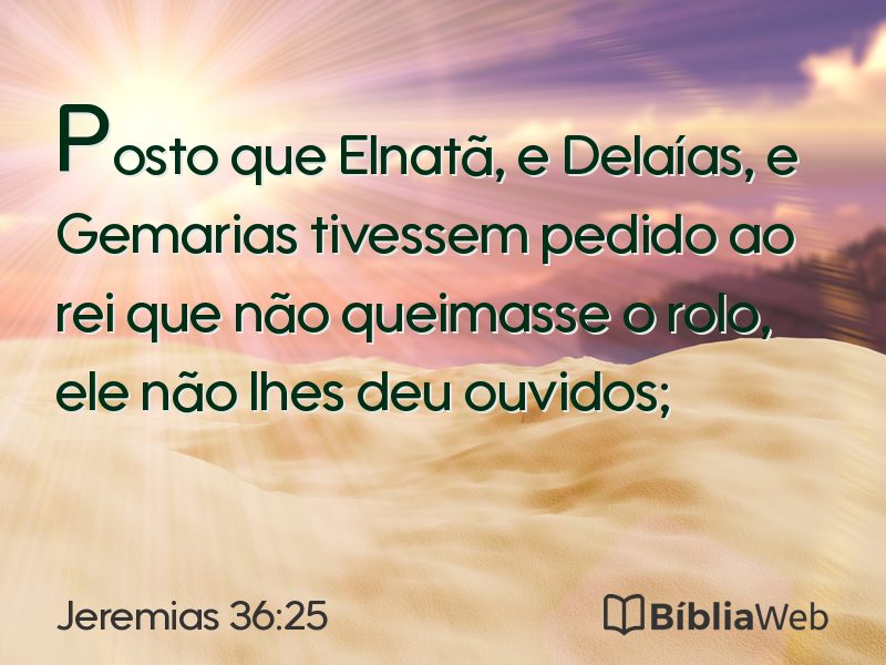 Jeremias 36:25 em imagem para compartilhar