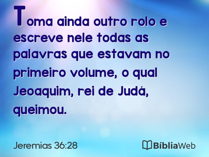 Jeremias 36:28 em imagem para compartilhar