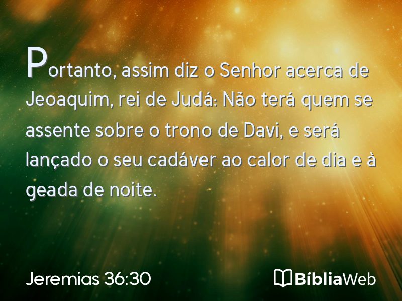 Jeremias 36:30 em imagem para compartilhar