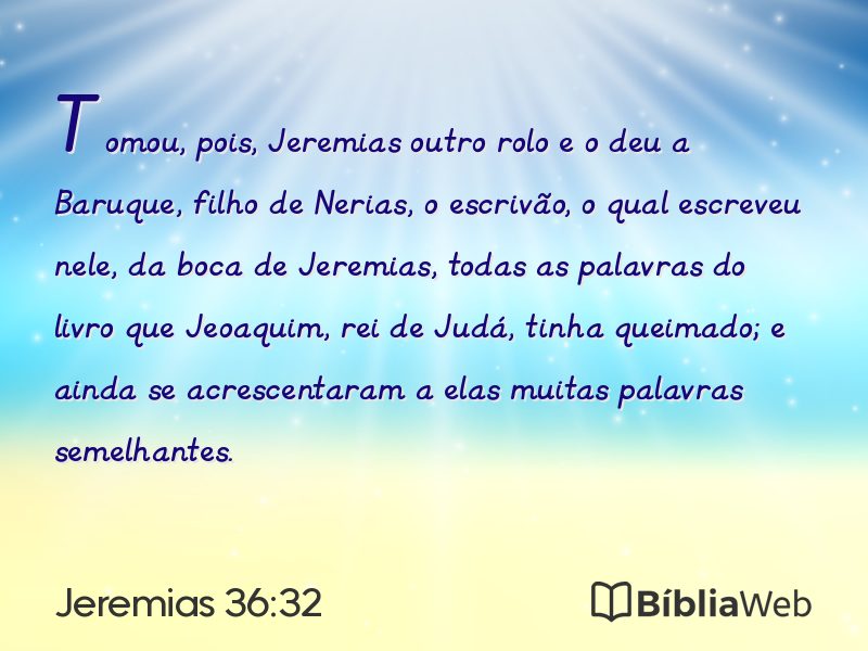 Jeremias 36:32 em imagem para compartilhar