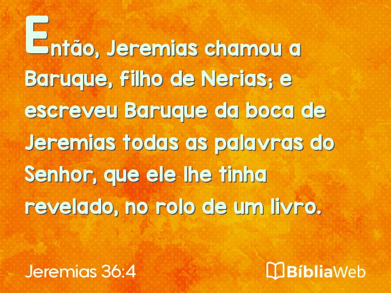 Jeremias 36:4 em imagem para compartilhar