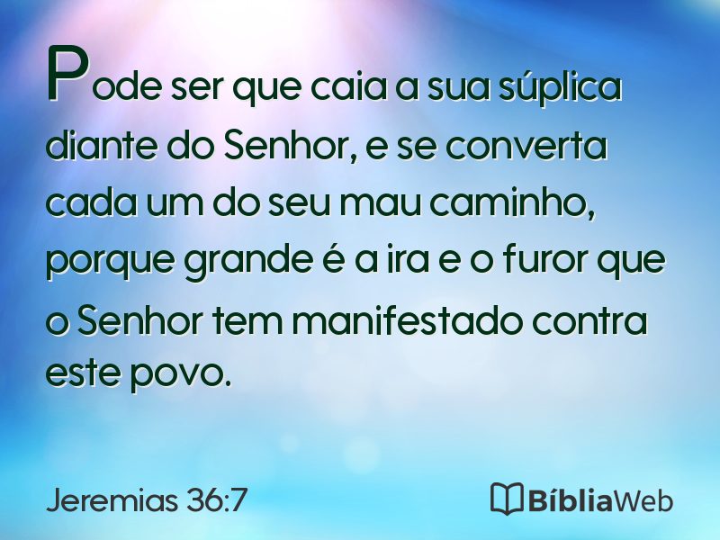 Jeremias 36:7 em imagem para compartilhar