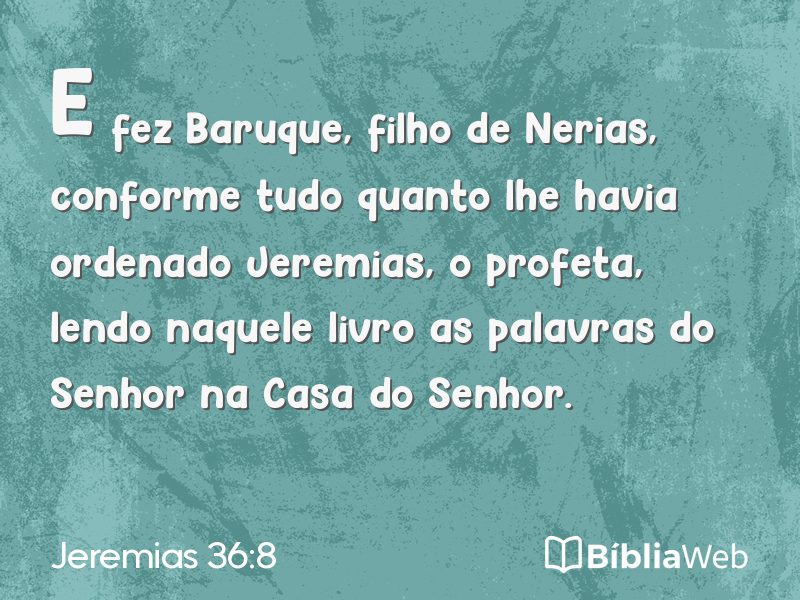 Jeremias 36:8 em imagem para compartilhar