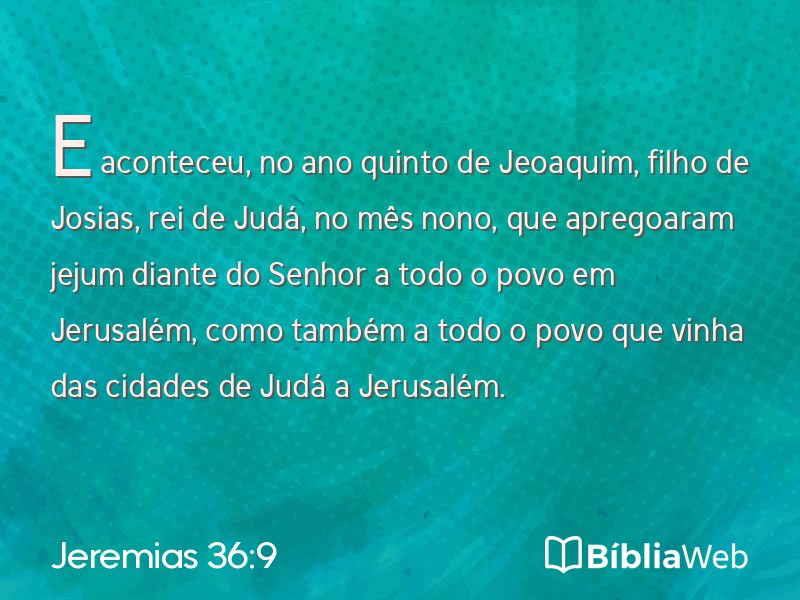Jeremias 36:9 em imagem para compartilhar