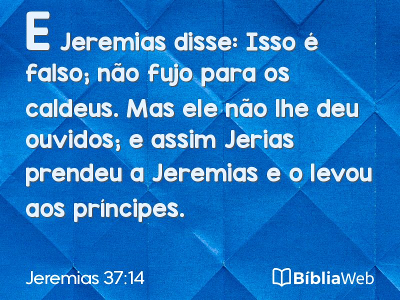 Jeremias 37:14 em imagem para compartilhar