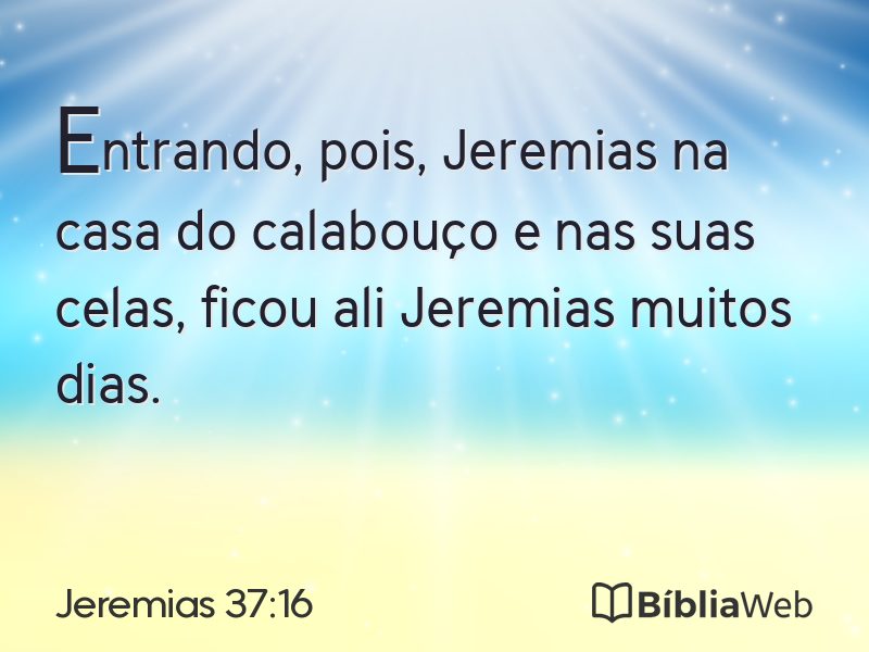 Jeremias 37:16 em imagem para compartilhar