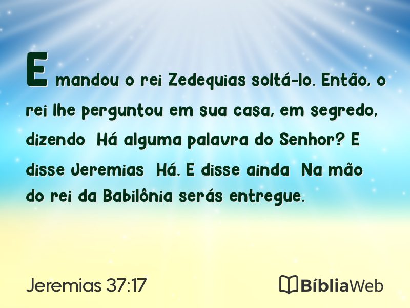 Jeremias 37:17 em imagem para compartilhar