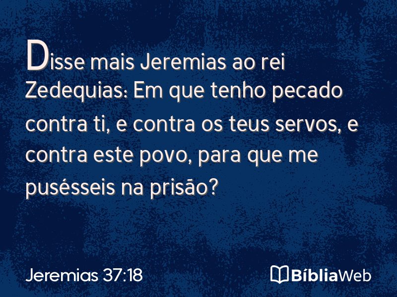 Jeremias 37:18 em imagem para compartilhar