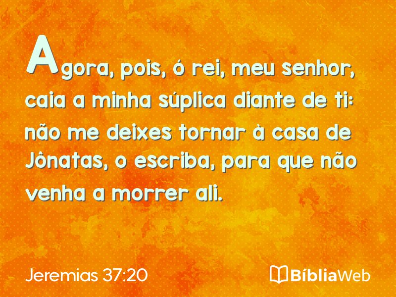 Jeremias 37:20 em imagem para compartilhar