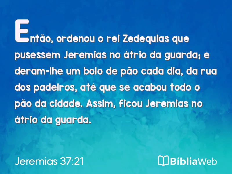 Jeremias 37:21 em imagem para compartilhar