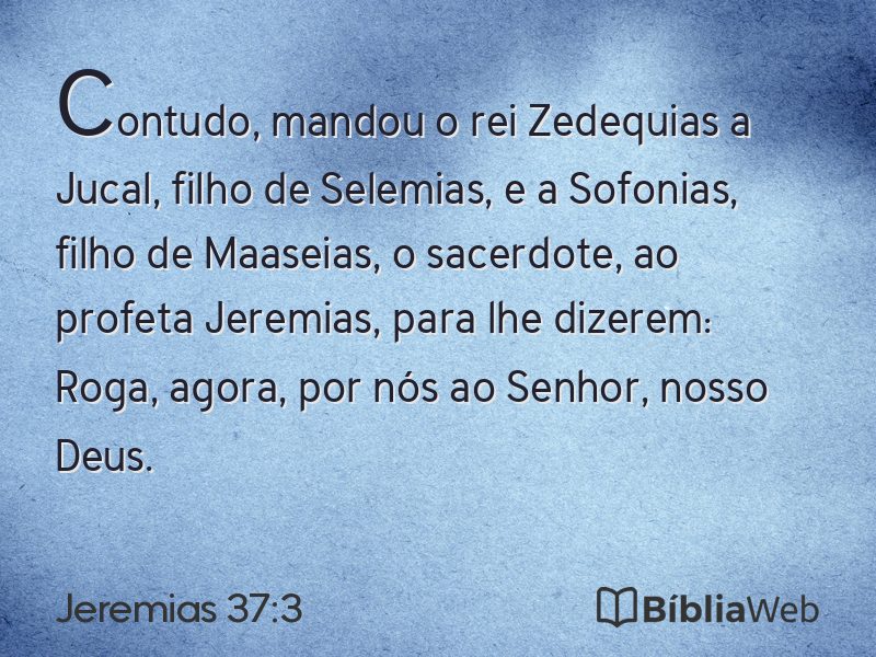 Jeremias 37:3 em imagem para compartilhar