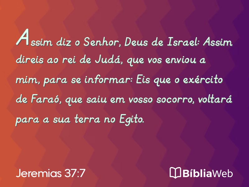 Jeremias 37:7 em imagem para compartilhar