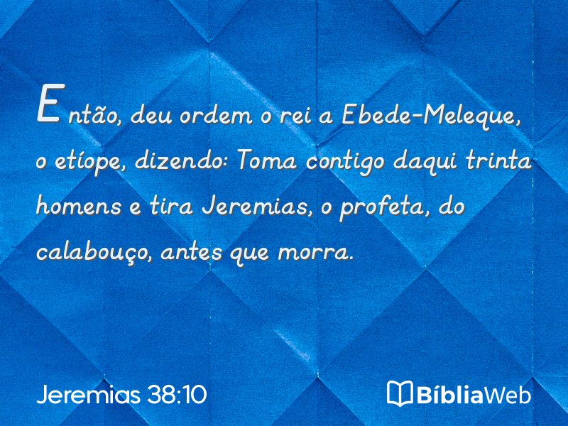 Jeremias 38:10 em imagem para compartilhar