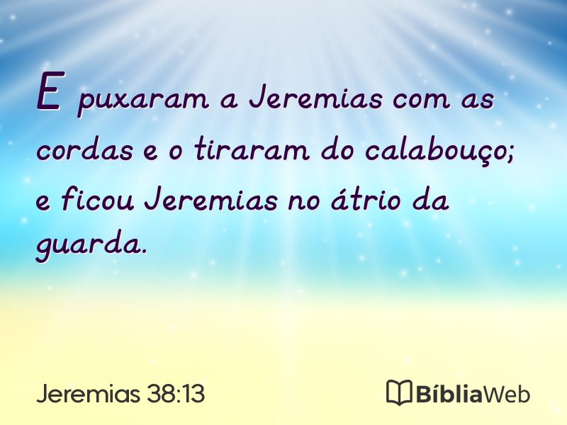 Jeremias 38:13 em imagem para compartilhar