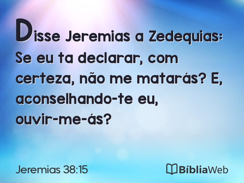 Jeremias 38:15 em imagem para compartilhar